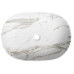 CALEO keramické umyvadlo na desku, 60x42cm, bianco carrara