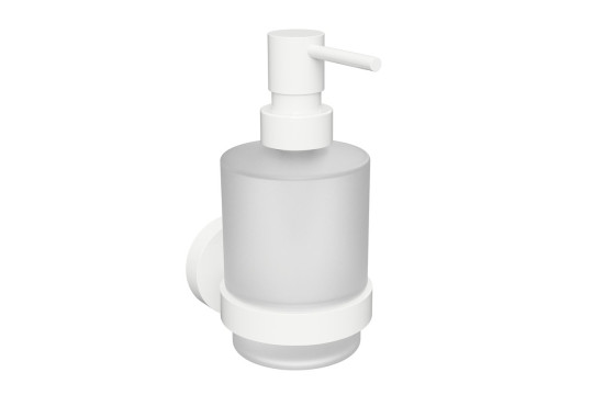 X-ROUND WHITE dávkovač mýdla MINI, mléčné sklo, 200ml, bílá