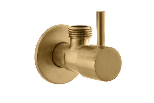 Rohový ventil s keramickým vrškem 1/2"x3/8", zlato mat