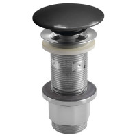 Umyvadlová výpust 5/4“, click-clack, betonová zátka, 10-80mm, antracit pololesk