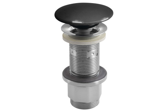 Umyvadlová výpust 5/4“, click-clack, betonová zátka, 10-80mm, antracit pololesk