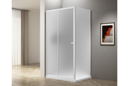 UGGA obdélníkový sprchový kout 1100x800mm, sklo Brick, bílá