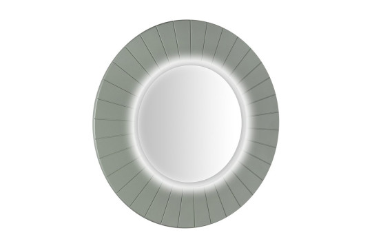 LUMIRO STRIP kulaté zrcadlo s LED osvětlením v rámu ø 75cm, verde LUMIRO STRIP kulaté zrcadlo s LED osvětlením v rámu ø 75cm, verde
