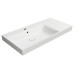 NUBES keramické umyvadlo 100x50cm, s odkládací plochou vpravo, bílá mat