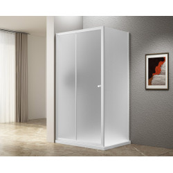 UGGA obdélníkový sprchový kout 1000x800mm, sklo Brick, bílá
