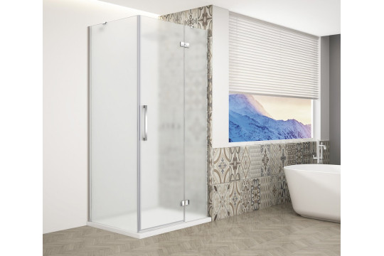 TRINITY CHROME čtvercový sprchový kout 900x900mm, matné sklo, pravé