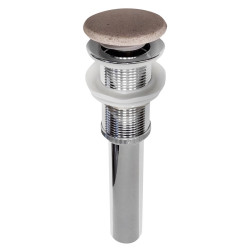 Umyvadlová výpust 5/4", click-clack, betonová zátka, bílý pískovec