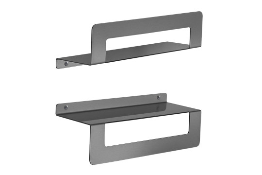 CLEO polička s držákem ručníků 300mm, gun metal