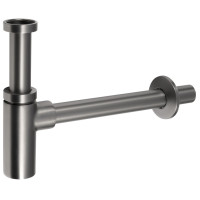 Umyvadlový sifon 5/4", odpad 32mm, kulatý, gun metal