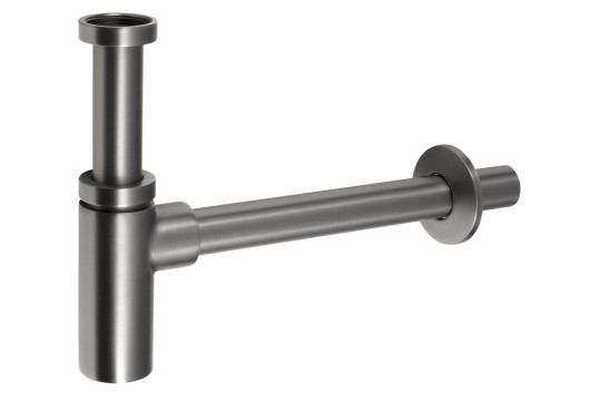 Umyvadlový sifon 5/4", odpad 32mm, kulatý, gun metal
