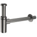 Umyvadlový sifon 5/4", odpad 32mm, kulatý, gun metal