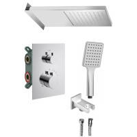 KIMURA podomítkový sprchový set s termostatickou baterií, box, 3 výstupy, chrom