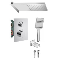 KIMURA podomítkový sprchový set s termostatickou baterií, box, 3 výstupy, chrom