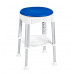 Stolička otočná, nastavitelná výška, bílá/modrá