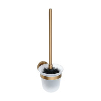 X-ROUND COPPER WC štětka závěsná, mléčné sklo, měď mat