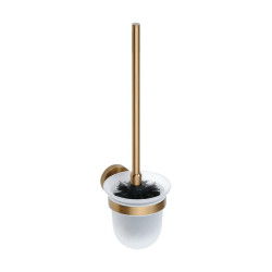 X-ROUND COPPER WC štětka závěsná, mléčné sklo, měď mat
