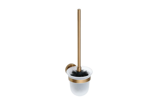 X-ROUND COPPER WC štětka závěsná, mléčné sklo, měď mat