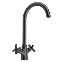 XELLA stojánková dřezová baterie, gun metal