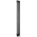 PILON otopné těleso 196x1800mm, se třemi háčky pro ručník, černá mat
