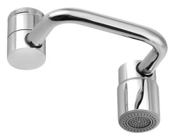 Otočný nástavec na vodovodní baterii, vnější závit M24x1, vnitřní závit M22x1, chrom