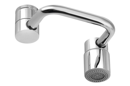 Otočný nástavec na vodovodní baterii, vnější závit M24x1, vnitřní závit M22x1, chrom