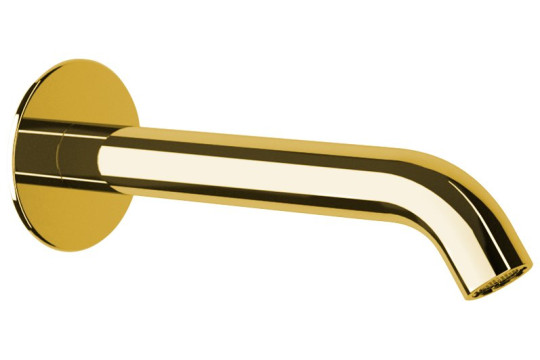 Nástěnná výtoková hubice, kulatá, 165mm, zlato