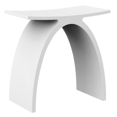 KORAL koupelnová stolička 43x43x23,5cm, solid surface, bílá mat