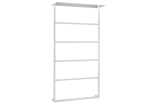 SKA nástěnný sušák ručníků s policí 604x1184x252mm, bílá mat