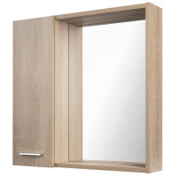 ZOJA/KERAMIA FRESH STRIP galerka s LED osvětlením, 60x60x14cm, levá, dub platin