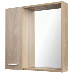 ZOJA/KERAMIA FRESH STRIP galerka s LED osvětlením, 60x60x14cm, levá, dub platin