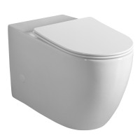INFINITY WC kombi mísa, Rimless, 63x37 cm, spodní/zadní odpad, bílá