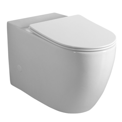 INFINITY WC kombi mísa, Rimless, 63x37 cm, spodní/zadní odpad, bílá