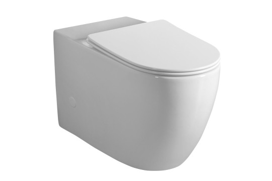 INFINITY WC kombi mísa, Rimless, 63x37 cm, spodní/zadní odpad, bílá