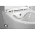 Závěsné WC AVVA Rimless, integr. baterie a bidet. sprška s podomítkovou nádržkou a tlačítkem Schwab, bílá