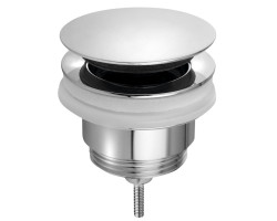 Umyvadlová výpust 5/4“, click-clack, velká zátka, 10-45mm, chrom