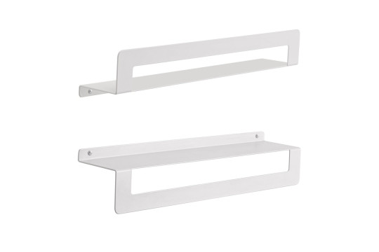 CLEO polička s držákem ručníků 500mm, bílá mat