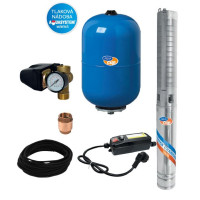 SUB CONTROL 50 - 4“ ELECTRA INOX 70/92 M Vodárna s ponorným čerpadlem a ovládacím elektroboxem