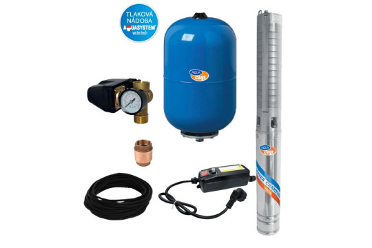 SUB CONTROL 50 - 4“ ELECTRA INOX 70/92 M Vodárna s ponorným čerpadlem a ovládacím elektroboxem