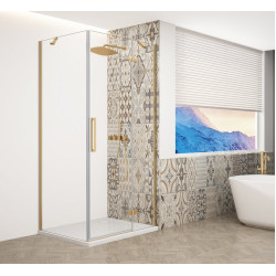 TRINITY GOLD MATT obdélníkový sprchový kout 1000x900mm, čiré sklo, pravé