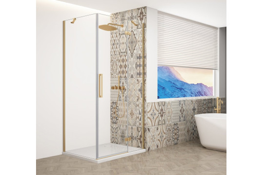 TRINITY GOLD MATT obdélníkový sprchový kout 1000x900mm, čiré sklo, pravé