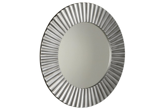PRIDE zrcadlo v rámu, pr.90cm, stříbrná