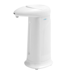 Bezdotykový dávkovač mýdla na postavení, 350 ml, 83x196x135mm, ABS/bílá