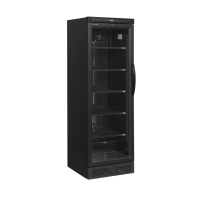 Chladicí skříň prosklené levé dveře TEFCOLD CEV 425 BLACK L/H
