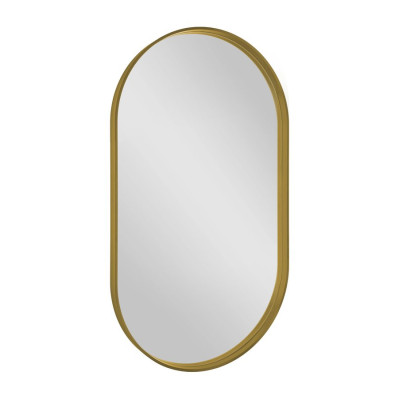 AVONA oválné zrcadlo v rámu 40x70cm, zlatá mat