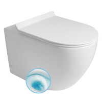 CARLO závěsná WC mísa, Vortex Rimless, 36x53cm, bílá