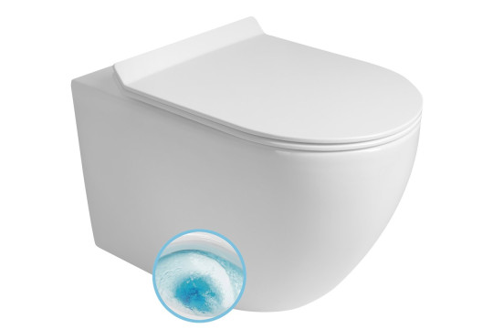 CARLO závěsná WC mísa, Vortex Rimless, 36x53cm, bílá