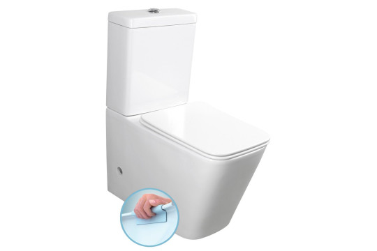 PORTO RIMLESS WC kombi, spodní/zadní odpad, bílá