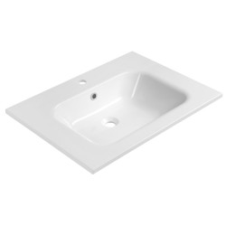 ARECA umyvadlo, litý mramor, 71x51,5cm, bílá