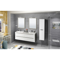 Koupelnový set WAVE 150, bílá/dub stříbrný