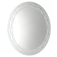 RINGO LED podsvícené zrcadlo se vzorem, ø 80cm, fólie anti-fog, 2700°K